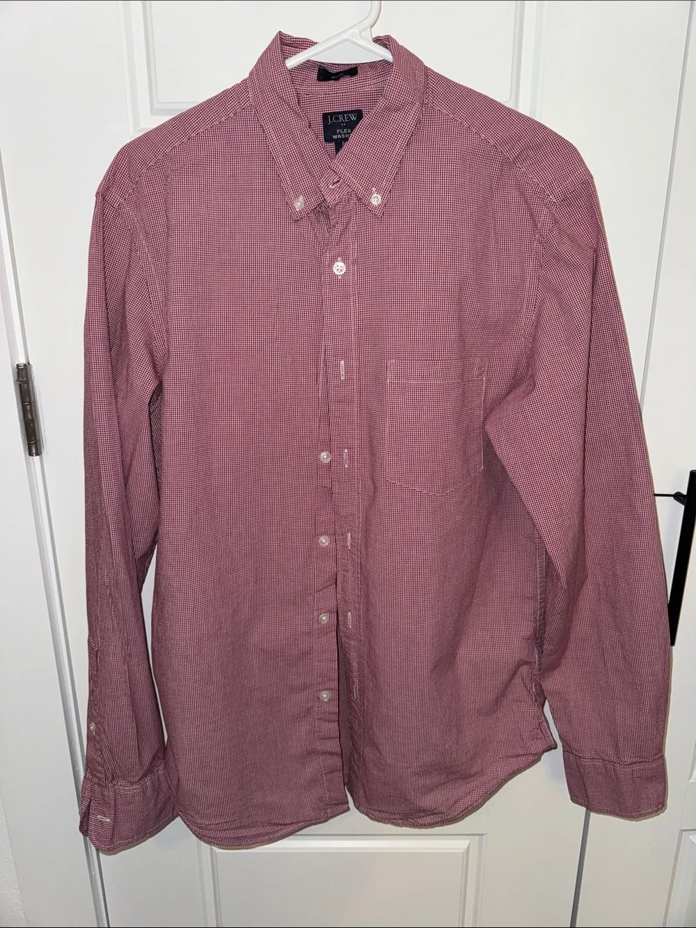 Men’s J Crew Button Up, Red - size medium